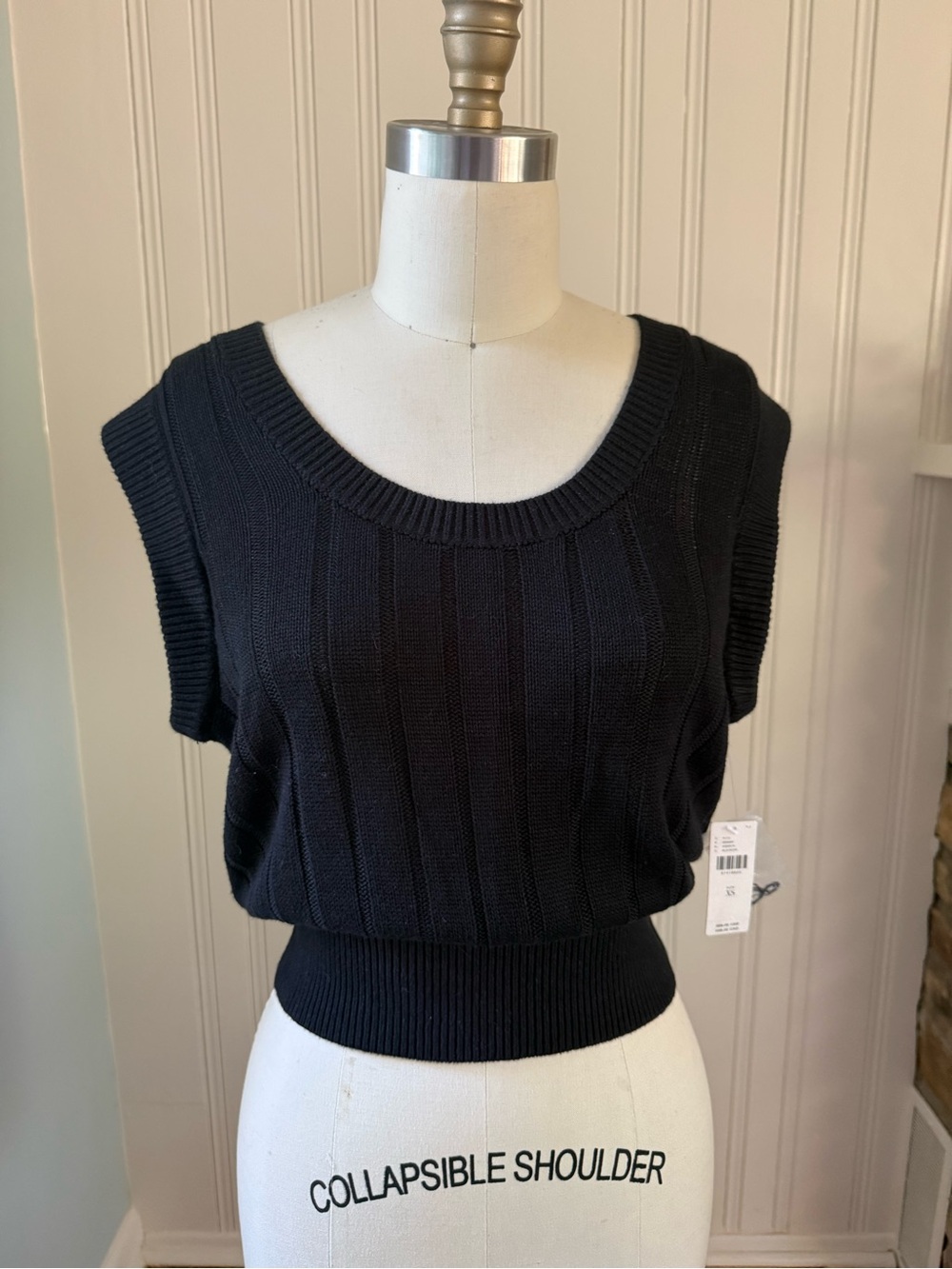 Maeve Black Knit Tank Top